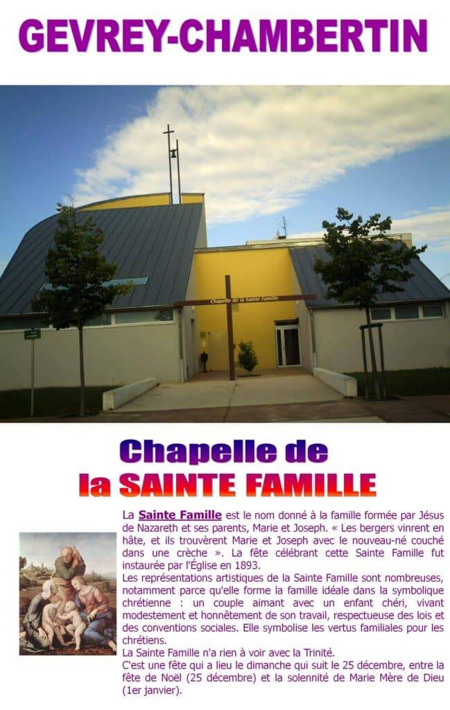 Église Chapelle de La Sainte Famille Horaire des messes