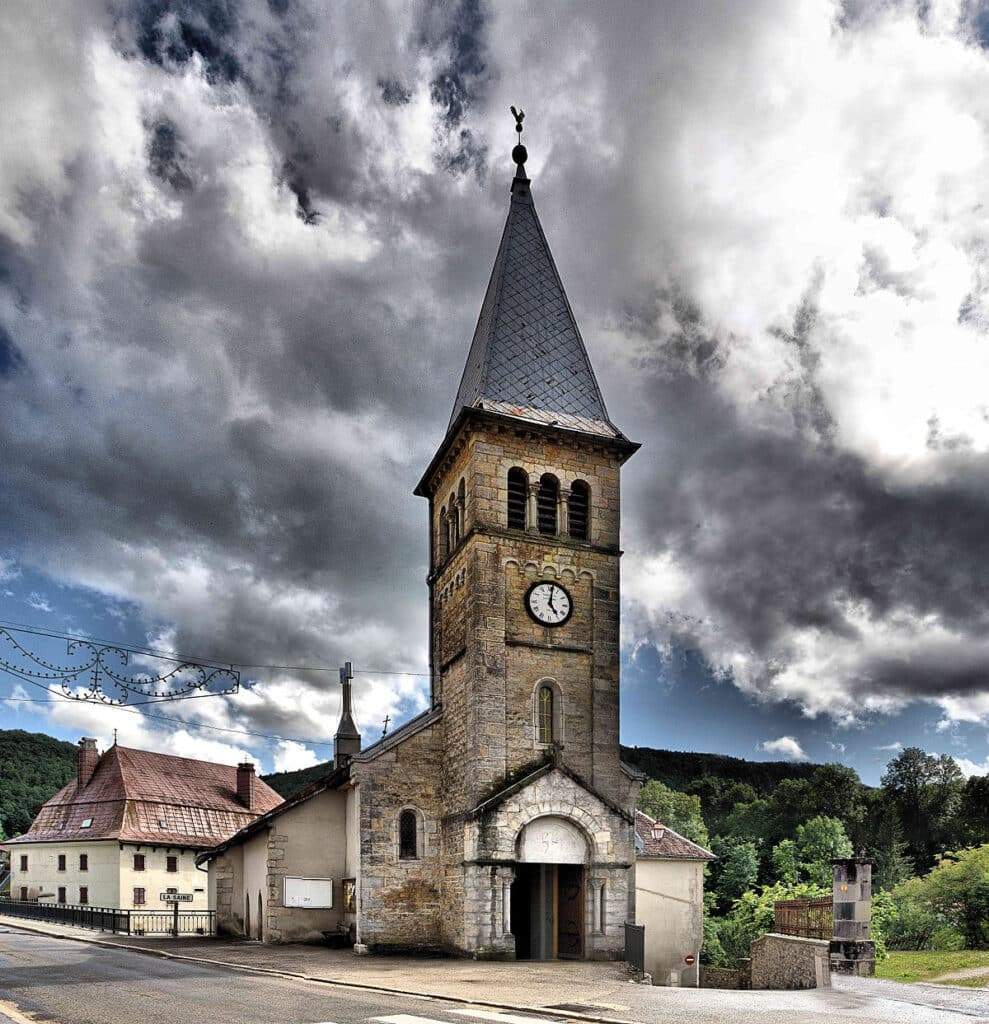 eglise de les planches en montagne jura